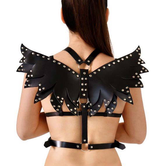 Женская портупея Art of Sex - Wings черная L-2XL, экокожа sexstyle