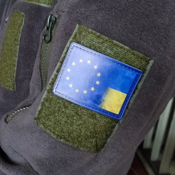 Патч / шеврон флаг ЕС и Украина | Зображення 1