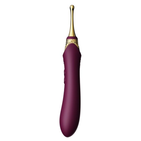 Мультифункціональний вібратор Zalo — Bess 2 Velvet Purple, 4 насадки, підігрів Sex Aura | Зображення 8