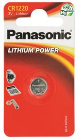 Батарейка Panasonic литиевая CR1220 блистер, 1 шт. (CR-1220EL/1B)