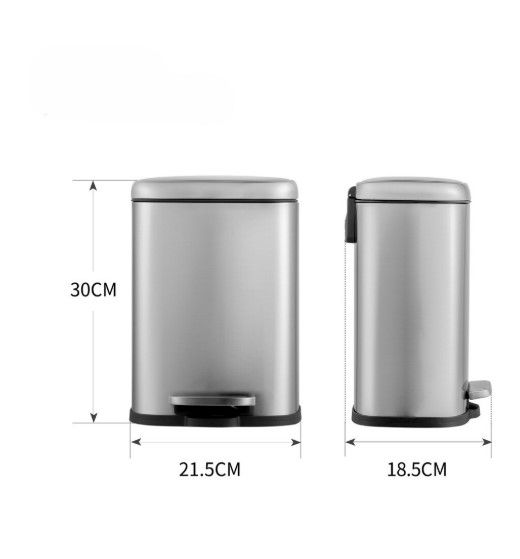 Відро для сміття Mixxus Premium Style-TC0305 SS Color з плавним закриттям, прямокутне, 5 л, нержавійка (MI7060) | Зображення 1