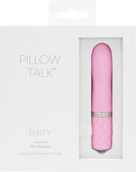 Розкішний вібратор PILLOW TALK - Flirty Pink з кристалом Сваровські, гнучка голівка | Зображення 7