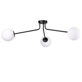 Люстра стельова (світильник) Opal 1803 Чорний, Atmolight