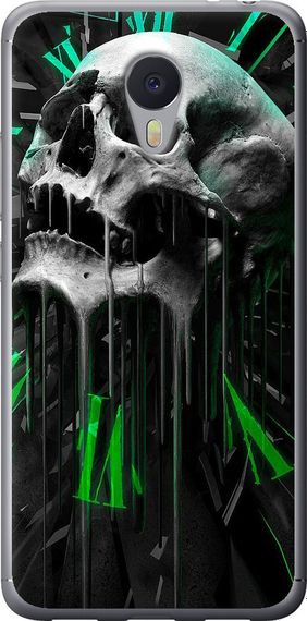 Чехол на Meizu M3 Note Череп-часы "4100u-256-17620"