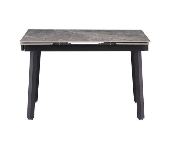 Прямокутний стіл Ashwood DT-2402, стільниця кераміка сіра глянсова grey glossy ceramics 12 мм, розмір 120-180х80 см | Зображення 3