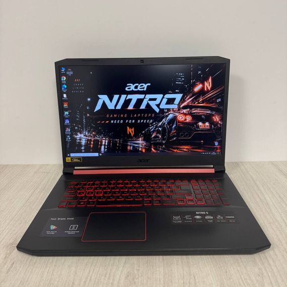 Ігровий ноутбук Acer Nitro 5 AN517-51 / 17.3" (1920x1080) IPS / Intel Core i7-9750H (6 (12) ядра по 2.6 - 4.5 GHz) / 16 GB DDR4 / 128 GB SSD + 2000 GB HDD / nVidia GeForce RTX 2060, 6 GB GDDR6, 192-bit / WebCam б/в | Зображення 1