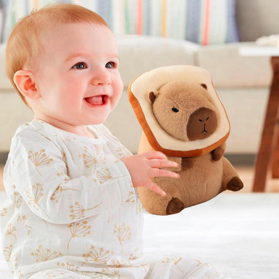 Іграшка-подушка Капібара хліб 29,8 см з екологічного плюшу з безпечним наповнювачем для дітей | Зображення 6