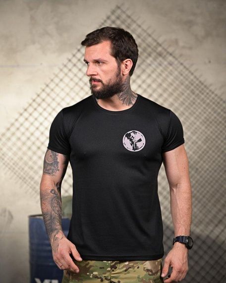 Тактична потоотвідна футболка Покровськ black ПП4679 | Зображення 1