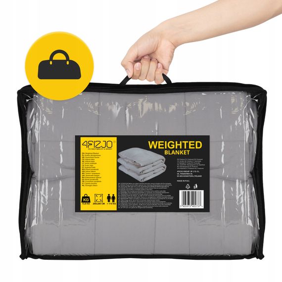 Ковдра важка (обтяжена) 4FIZJO 13.6 кг 150 x 200 см Grey (P-5905973405737) | Зображення 9