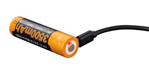 Акумулятор 18650 Fenix (3500 mAh) micro usb заряджання | Зображення 1