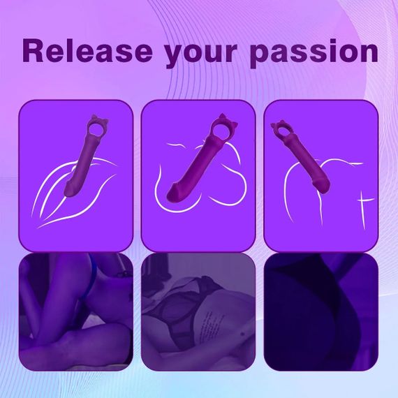 Міні-вібратор Every Night Toys Grace фіолетовий, 10 режимів вібрації sexstyle | Зображення 4