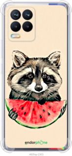 Чохол на Realme 8 Єнотик з кавуном "4605sp-2303-2448"