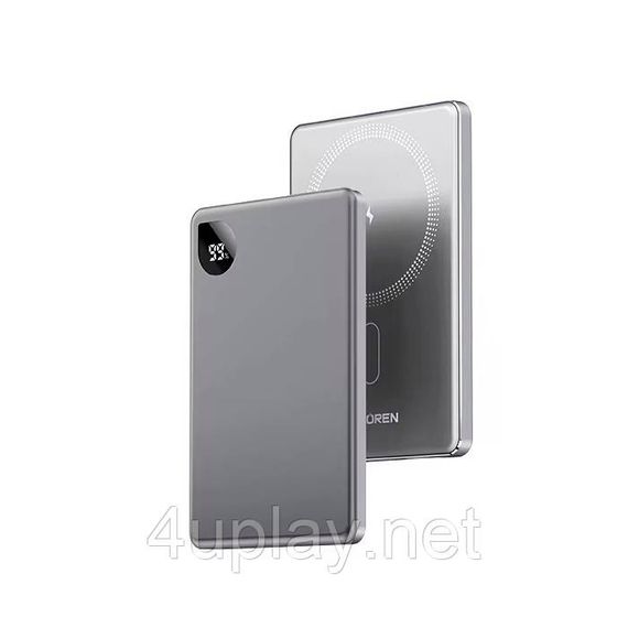 Бездротовий магнітний повербанк Rocoren MagSafe Magnetic PowerBank 10000mAh 20W Grey