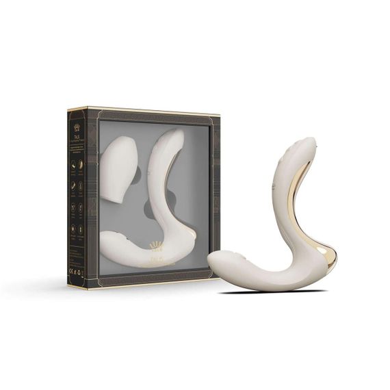 Вибратор-пульсатор с вакуумной насадкой Zalo – Talis G-Spot PulseWave Vibrator Ivory White Sex Aura | Зображення 4