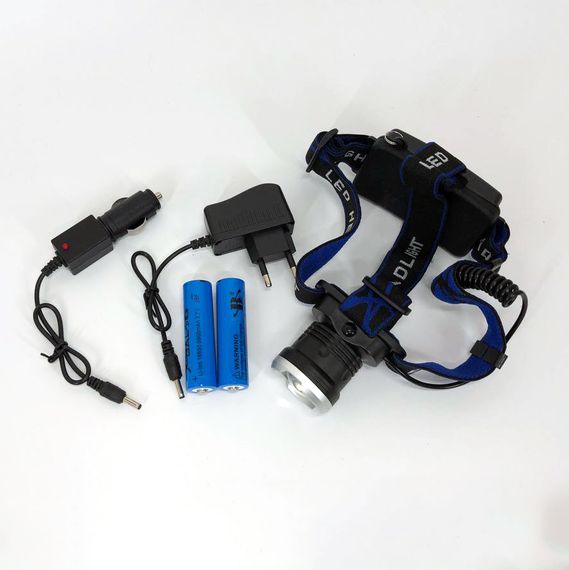 Налобный фонарь Bailong BL-T24-P50 аккумуляторный LED/Zoom 3 режима работы, фонарь на голову для рыбалки | Зображення 8