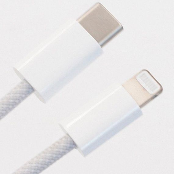 Дата кабель USB-C to Lightning FineWoven Mac PD for Apple (AAA) (1m) (no box) White | Зображення 1