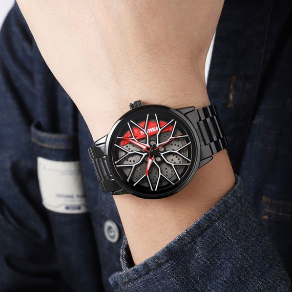 Годинник S2kmei 1990D Black Red-Silver | Зображення 1
