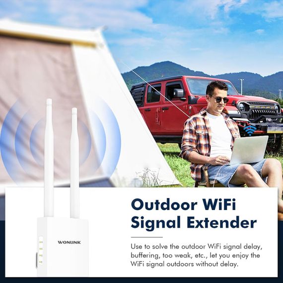 1200 Мбит/с водонепроницаемый высокомощный уличный маршрутизатор Wi-Fi с покрытием 360 градусов, базовая станция Wi-Fi с двумя антеннами (WL-AP7202) | Зображення 1