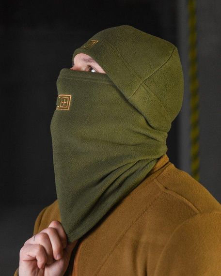 Комплект шапка + баф 5.11 олива ВТ0483 | Зображення 1