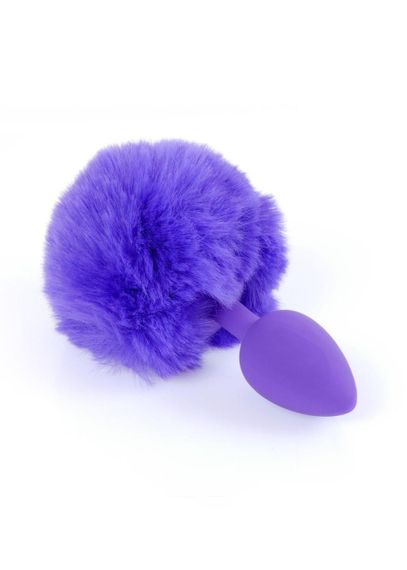Анальна пробка - Bunny Tail Silicone Purple Plug Purple Sex Aura | Зображення 1