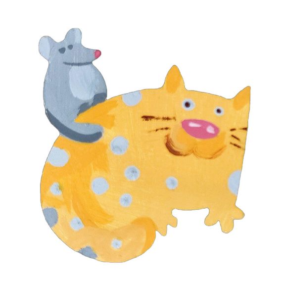 Набір дитячої творчості Розпис по дереву "Магніти-веселі коти" РД-011 | Зображення 4