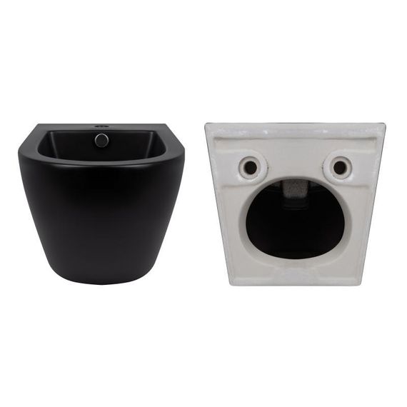 Комплект Qtap Robin Matt Black 2 в 1: унитаз подвесной Ultra Quiet QT13332381АSMB + биде подвесное QT1355046FMB | Зображення 7