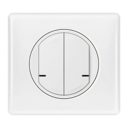 Celiane with NETATMO. Умный беспроводной выключатель 2-клавишный. Белый (067724)