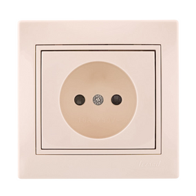 MIRA крем Розетка внутренняя б/з со вставкой Лезард