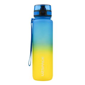 Бутылка для воды UZSPACE 3038(Yellow-Blue) 1000 мл, желто-голубая