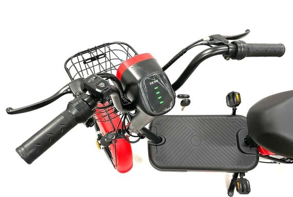 Электроскутер Crosser Mini 450W 48V 12Ah, электровелосипед до 30 км/ч, компактный городской с корзиной | Зображення 5