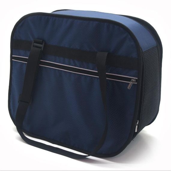 Сумка переноска Полли для котів і малих порід собак Zoo-hunt №0 22х37х33 см синя