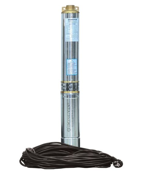 Насос відцентровий свердловинний DONGYIN 0.55кВт H 51(38)м Q 100(60)л/мин Ø102мм (кабель 30м) 777471