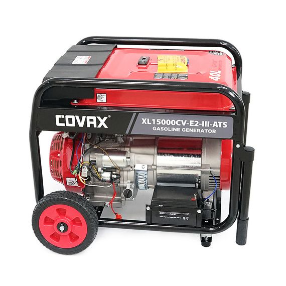 Генератор бензиновий COVAX XL15000CV-E2-lll-ATS, 8.0kW, 220V-380V, 50Hz, DC12V, 18HP, Electric Starter, tank 25L, 705x560x570mm | Зображення 2