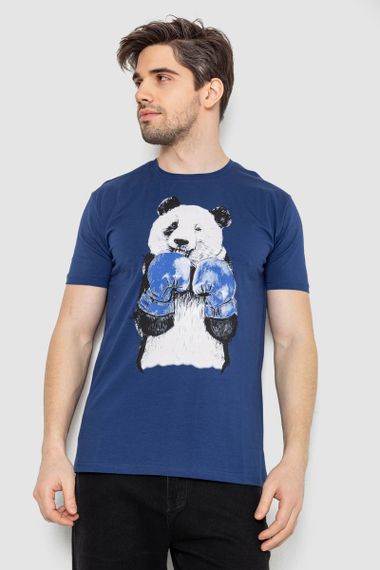 Футболка мужская с принтом, цвет синий, 244R5996