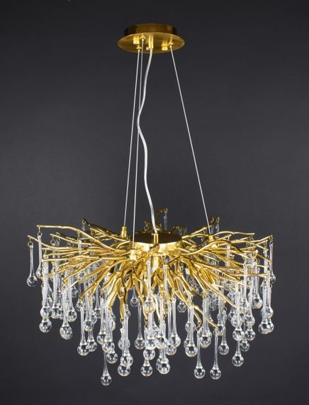 Люстра підвісна кришталева 27229 Золото 50-200х100х100 см. | Зображення 4