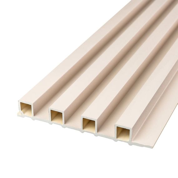 Рейка декоративна WPC стінова 3000х160х23мм Молочний SW-00001858