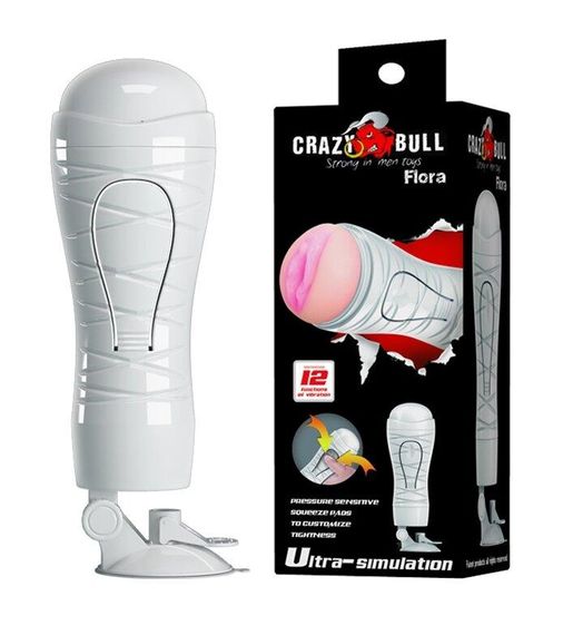 Мастурбатор ротик з вібрацією Crazy Bull-FLORA, BM-00900T48Z-2 Sex Aura | Зображення 1