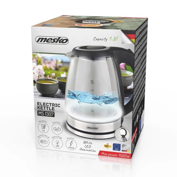 Електрочайник Mesko MS 1307 1.8 л чорний | Зображення 6