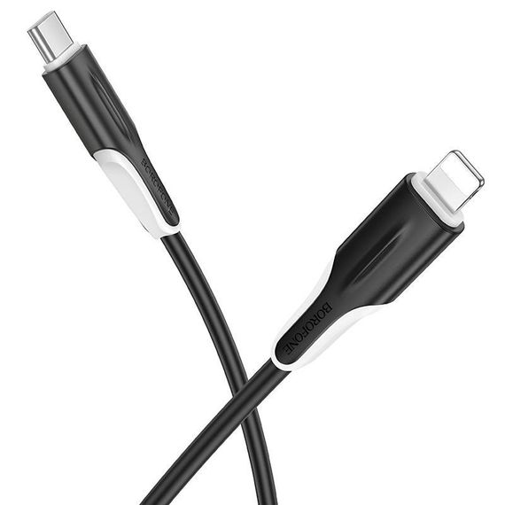 Дата кабель Borofone BX119 New Type-C to Lightning 27W (1m) Black | Зображення 1