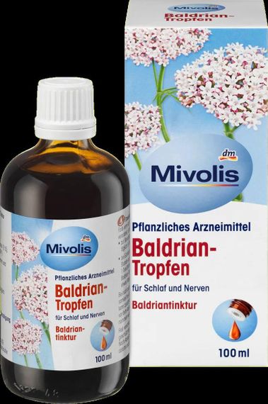 Краплі з валеріаною "Mivolis" для заспокоєння нервової системи та покращення сну, 100 мл. — натуральний засіб проти стресу
