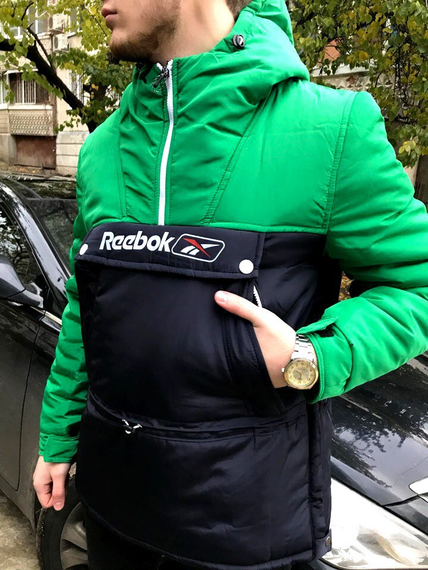 Анорак зимний Рибок зелено-черный XXL XXXL