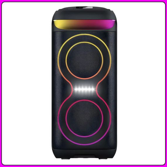 Портативна Bluetooth колонка 2х6.5" з 2 бездротовими мікрофонами та LED-підсвіткою ZXX-5505 40W | Зображення 2