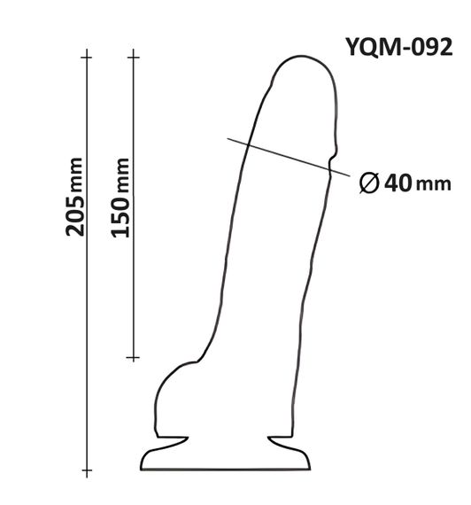 Фалоімітатор з мошонкою на присосці OYO YQM-092 (довжина 20.5 см, діаметр 4 см) Sex Aura | Зображення 5