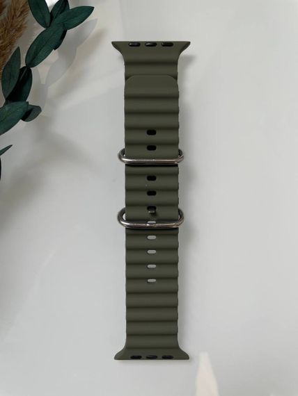 Силіконовий ремінець для Smart Watch Ocean Band 42/44/45/49 (Хакі) | Зображення 5