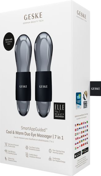 Подвійний масажер для очей GESKE Cool&Warm Duo Eye Massager 7в1 starlight, Чорний | Зображення 7