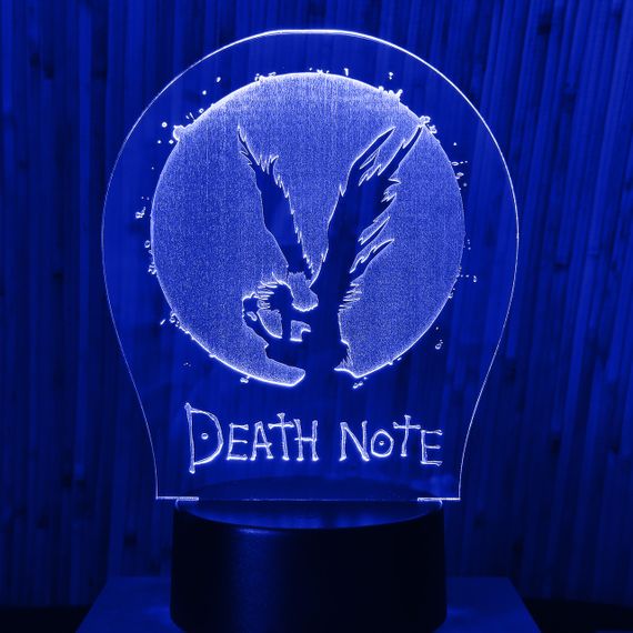 Акриловий світильник-нічник Зошит Смерті синій tty-n000301