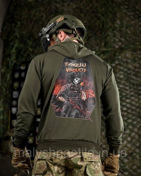 Тактическая худи MAKLIN  молодость олива ДЛ7045