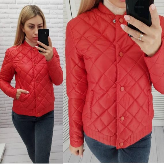 Куртка з ефектом стьобання, арт.310, червоний | Зображення 1