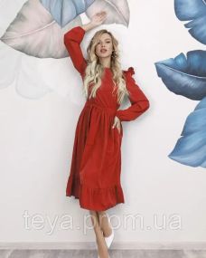 Платье для женщин цвет красный размеры S, L, XL FI_000394