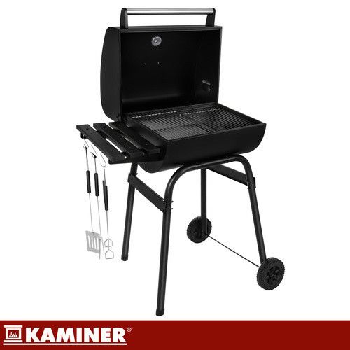 Садовий гриль із кришкою 82x51x117 см Kaminer 27316 | Зображення 2